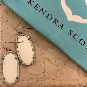 Kendra Scott Dani Silver Drop earrings in white
